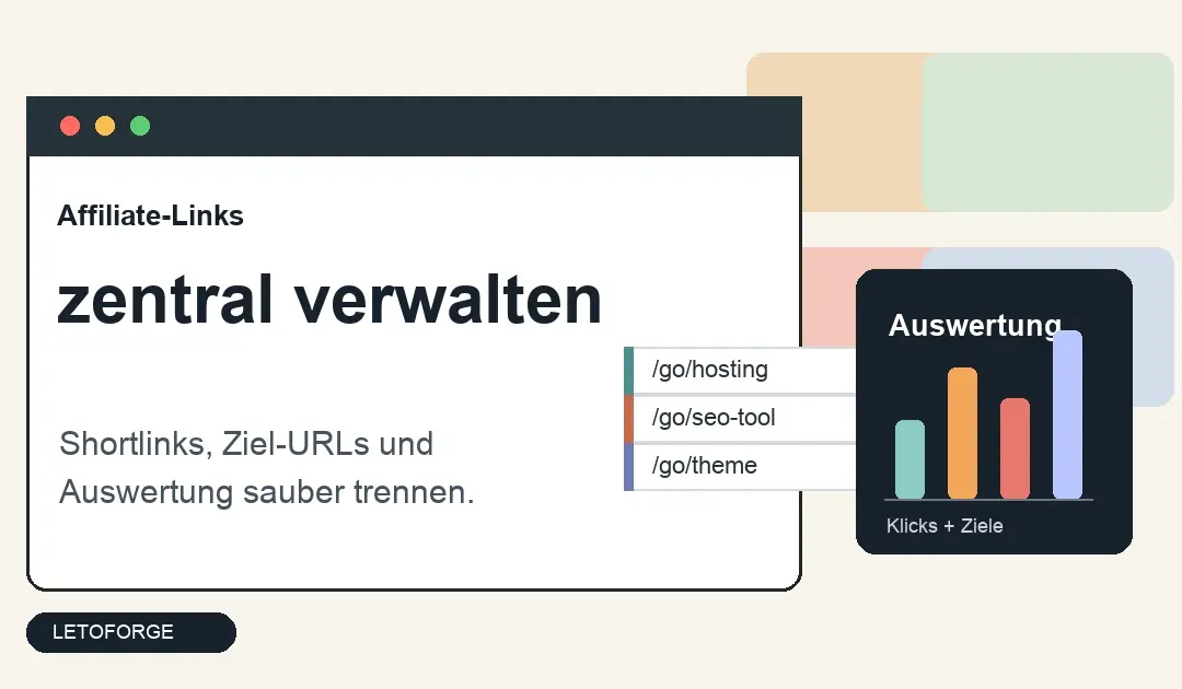 Affiliate-Links in WordPress verwalten: Shortlinks, Ziele und saubere Auswertung