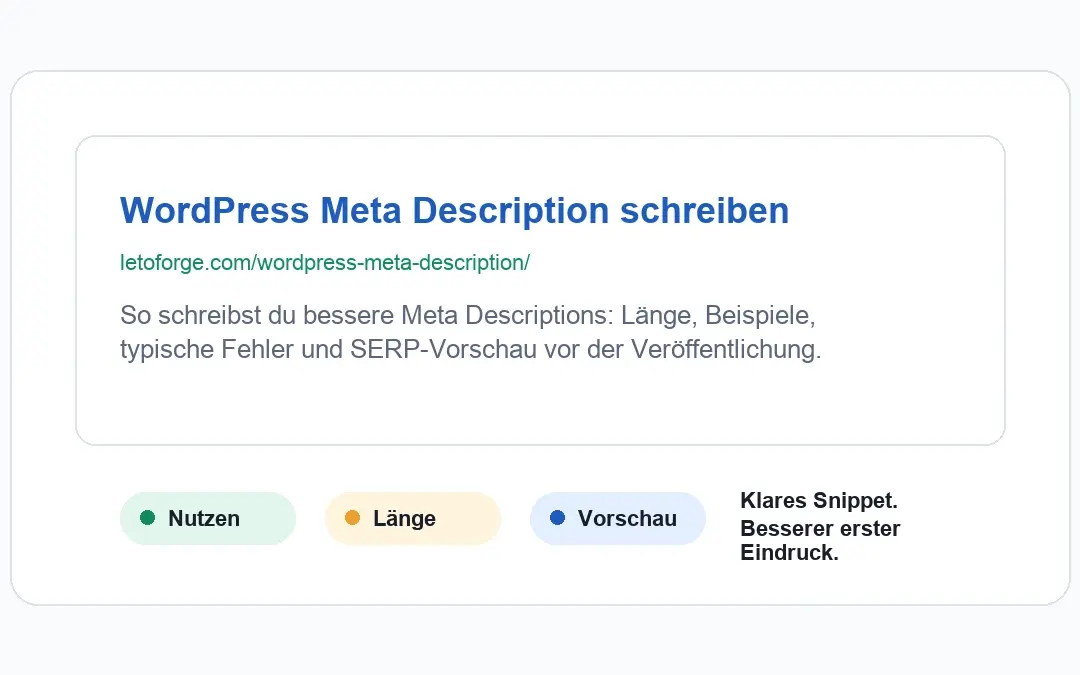 WordPress Meta Description schreiben: Beispiele, Länge und SERP-Vorschau